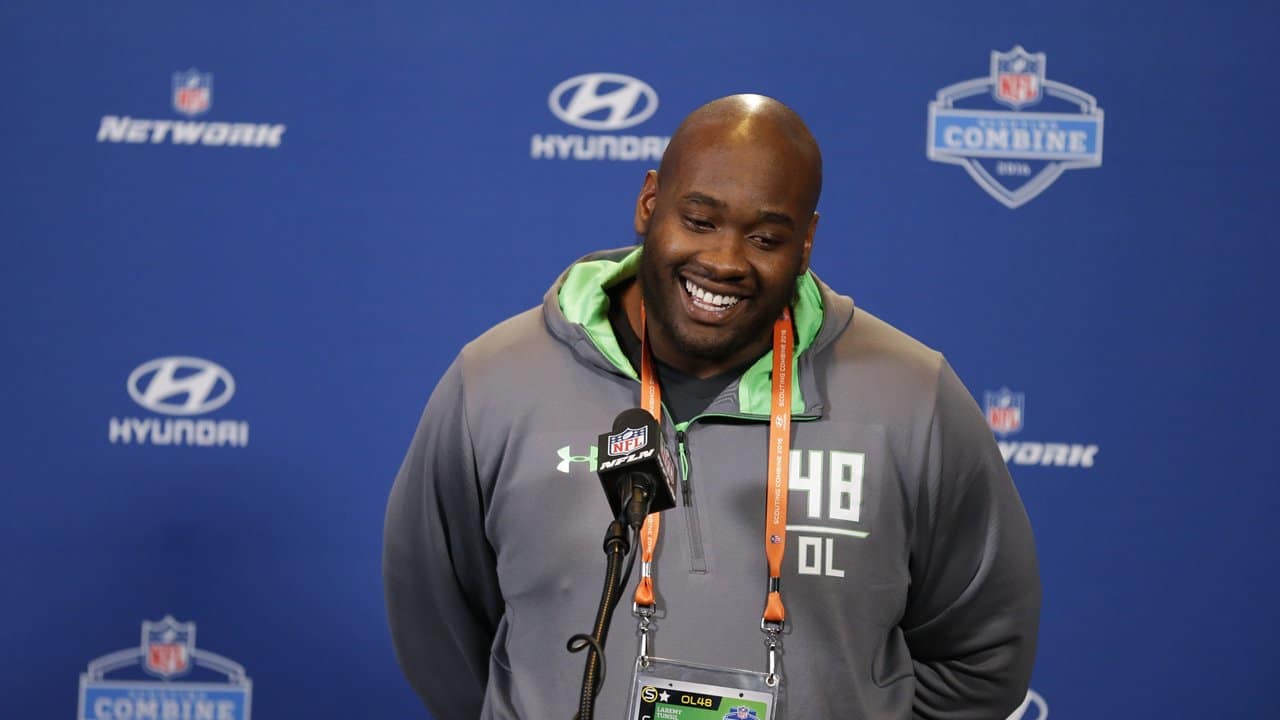 At the Combine OL Laremy Tunsil