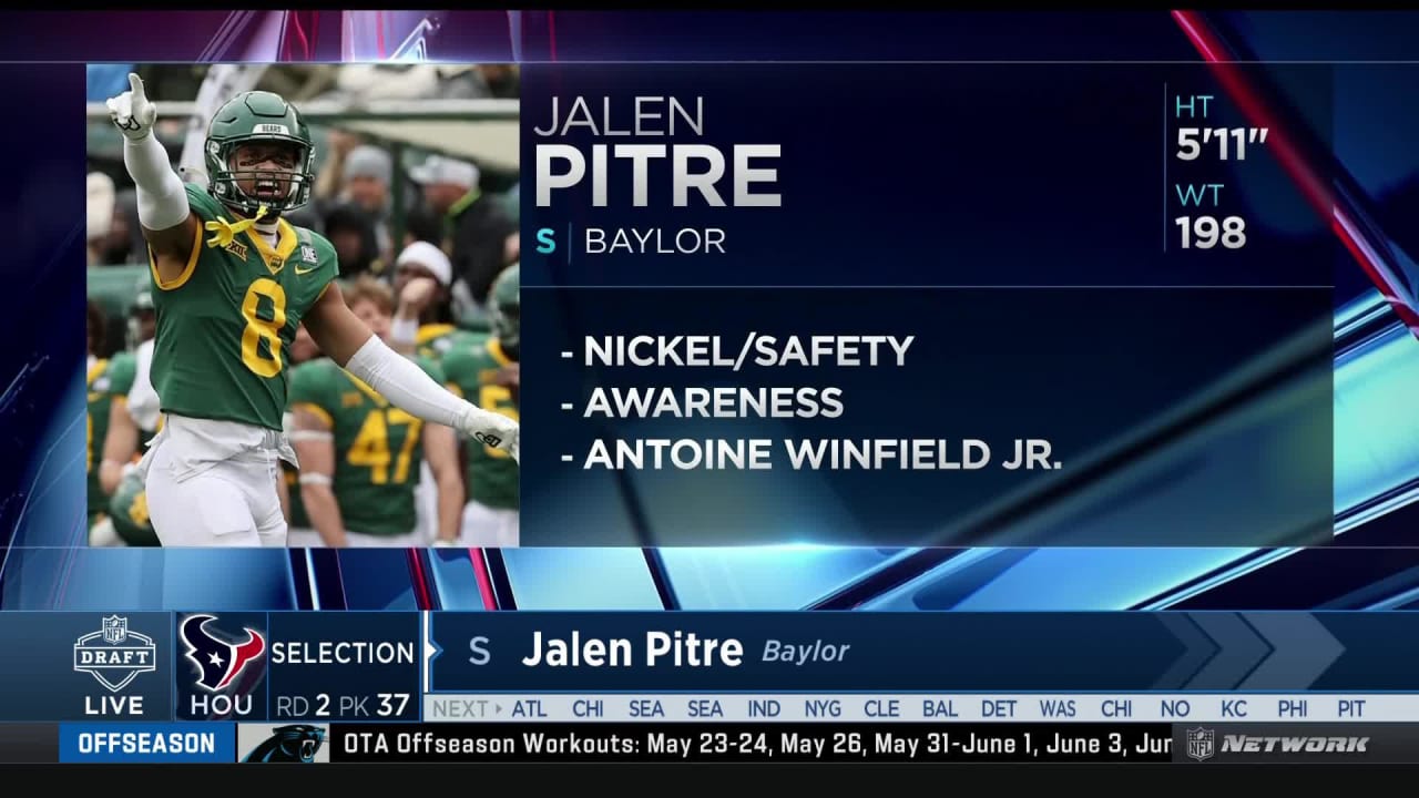 NFL Draft  Texans select DB Jalen Pitre with No. 37 pick