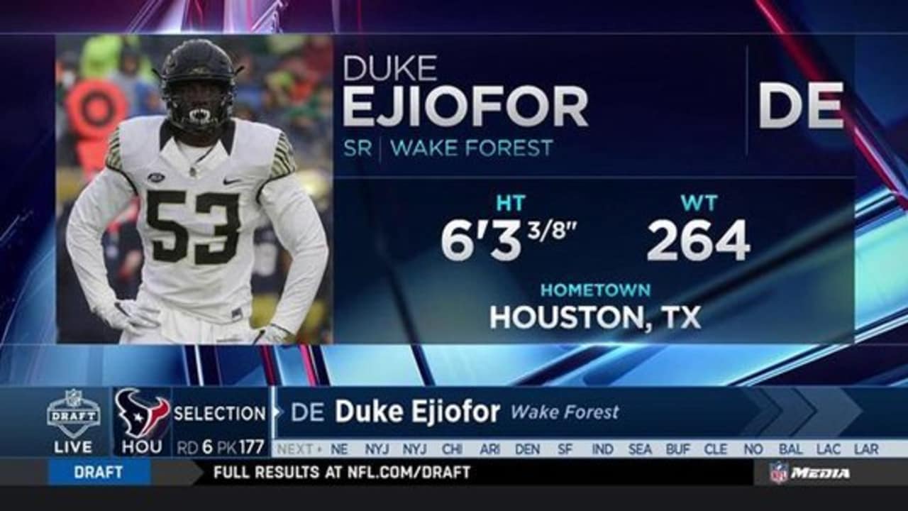 Wake Forest DE Duke Ejiofor selected No