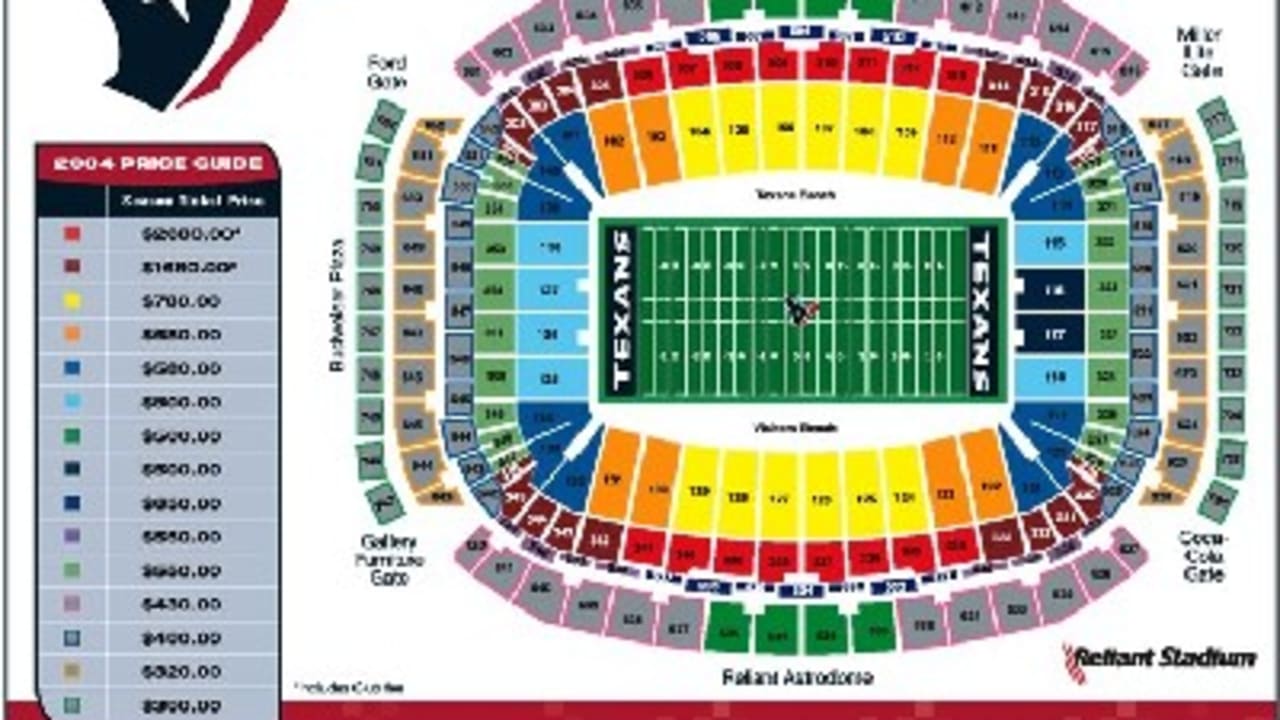 2004 Reliant Stadium seating chart