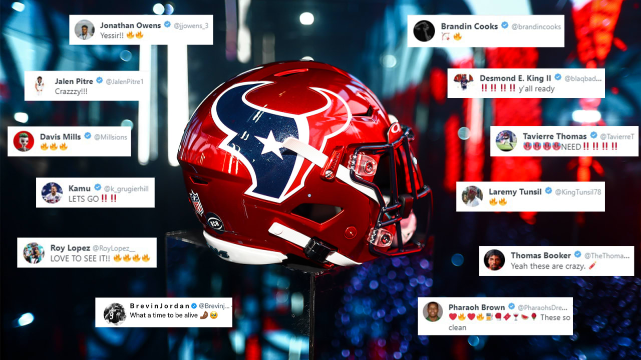 Texans unveil 'Battle Red' helmets for Nov. 3 game