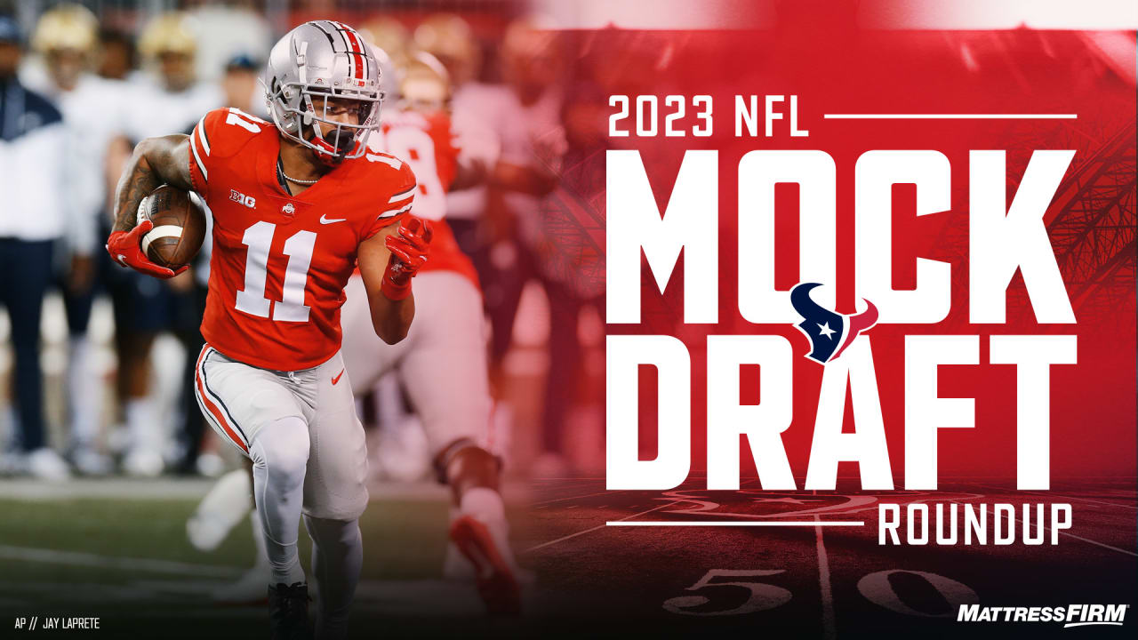The Texans own the 12th overall pick in the 2023 NFL Draft, and the experts  are split over who they'll take. But Ohio State receiver Jaxon Smith-Njigba  was the most-mocked player to