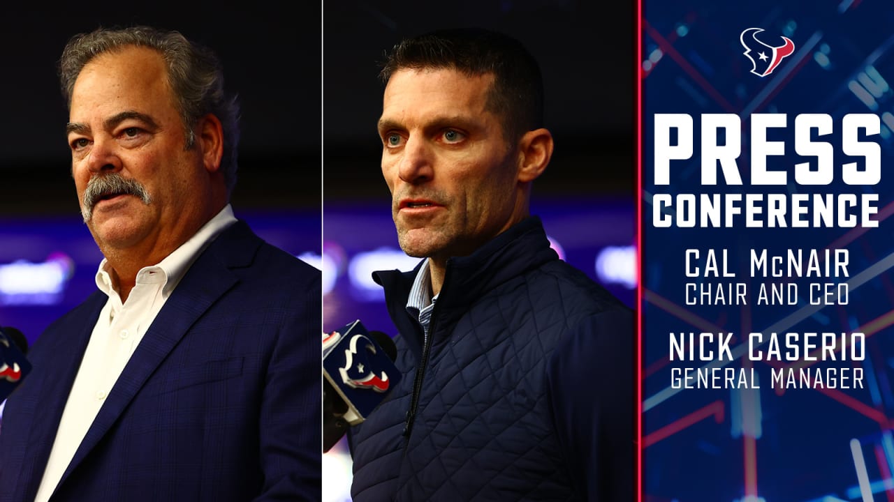 Chair and CEO Cal McNair + GM Nick Caserio Press Conference on head