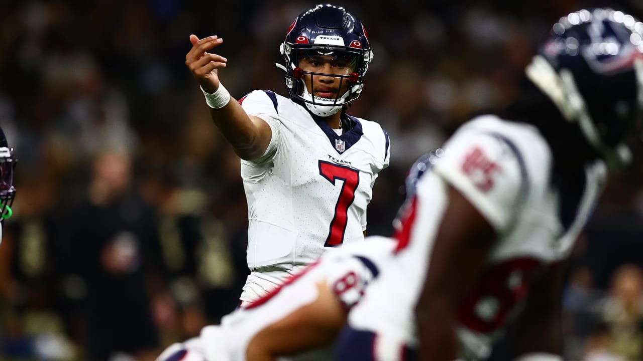 Head Coach DeMeco Ryans named the Texans second overall draft pick as the  starter following Sunday night's preseason finale at New Orleans.