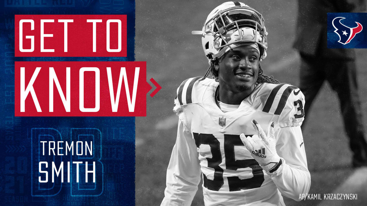 Get to know Houston Texans defensive back Tremon Smith, signed as a free  agent on March 22, 2021.