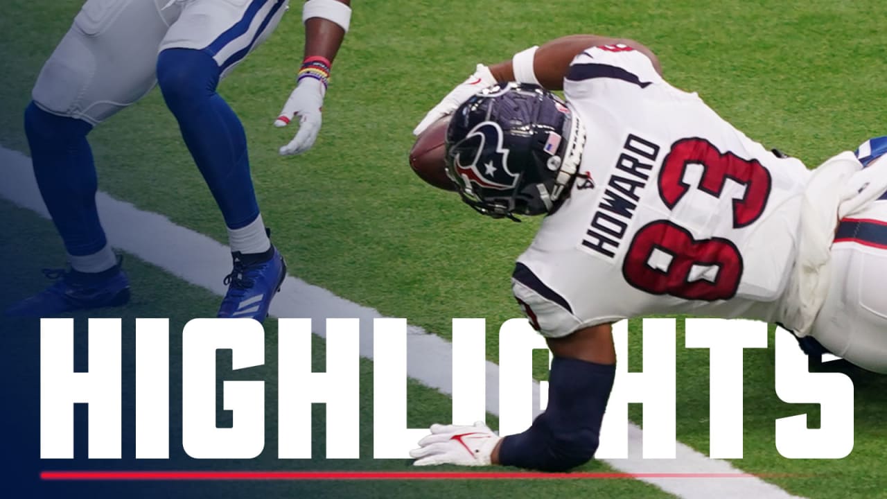 O.J. Howard of the Houston Texans gets set against the Washington