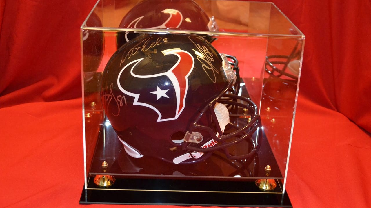 BRIAN CUSHING AUTOGRAPHED HOUSTON TEXANS RED