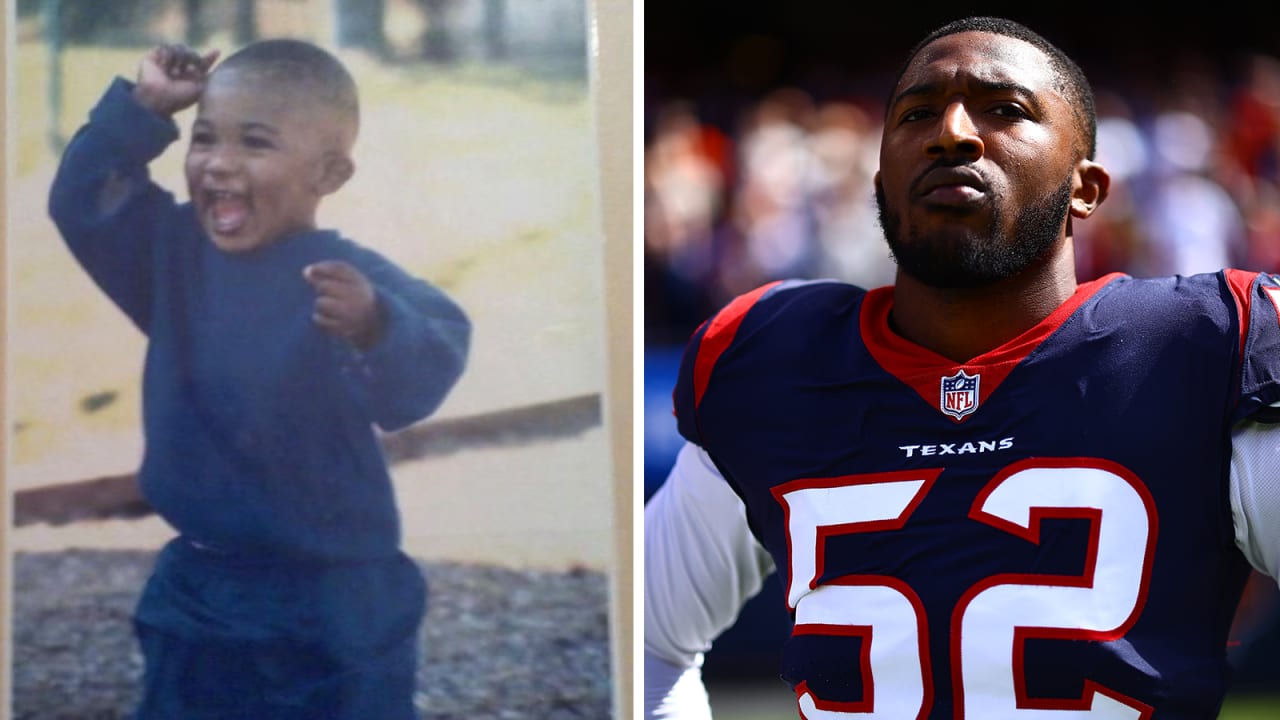 JJ Watt with Baby Son at Houston Texans Ring of Honor Induction