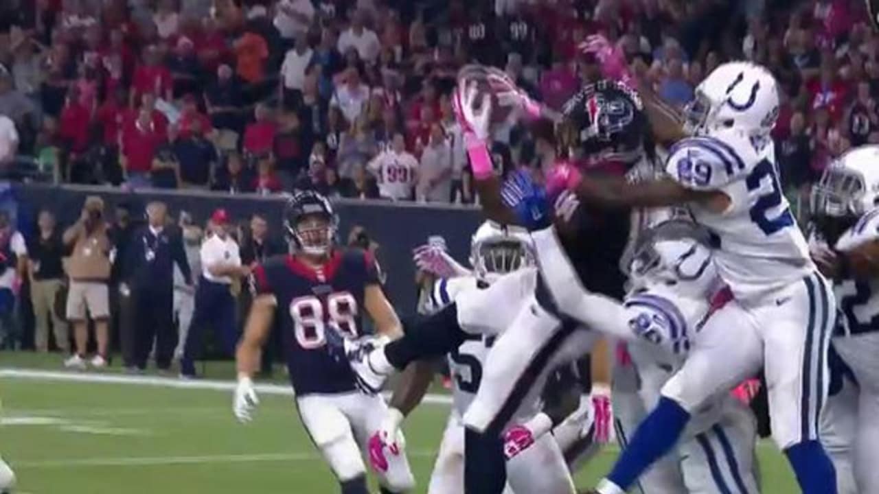 Incredible Hail Mary TD Catch by Texans Rookie WR Jaelen Strong, Colts vs.  Texans