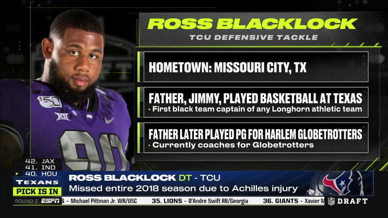 NFL Draft | TCU DT Ross Blacklock No. 40 overall pick