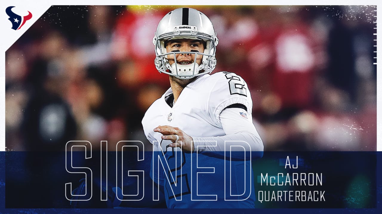 Texans Sign Free Agent Qb Aj Mccarron