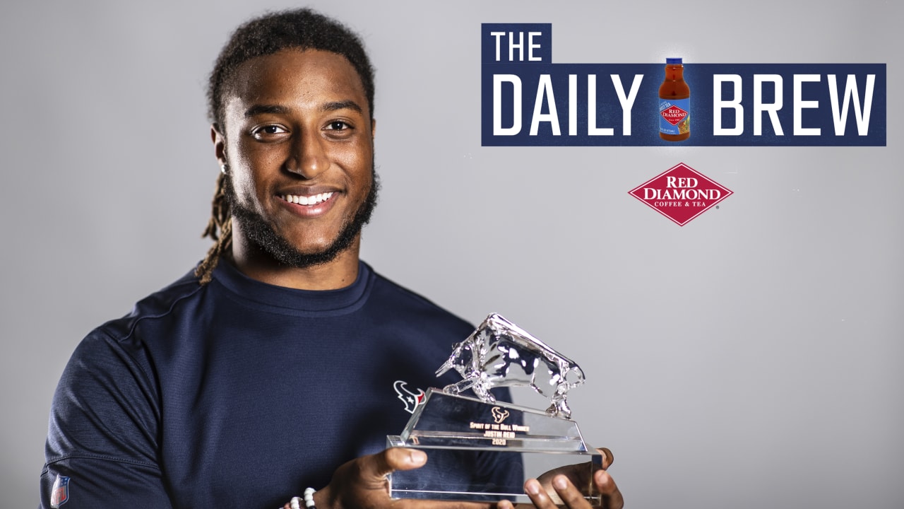 The Houston Texans awarded Justin Reid the 10th annual Spirit of the Bull  award during Thursday's virtual Team Kickoff Luncheon.