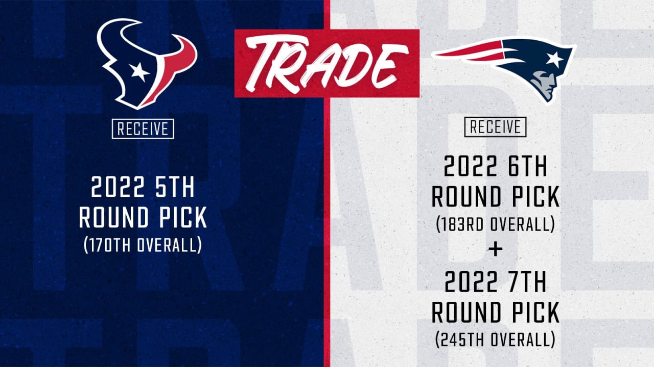 The Texans have made a trade with the New England Patriots ahead of the ...