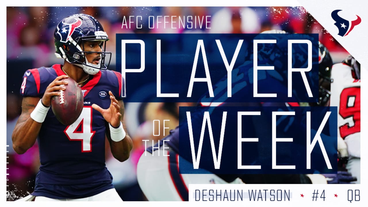 Deshaun Watson Named Afc Offensive Player Of The Week