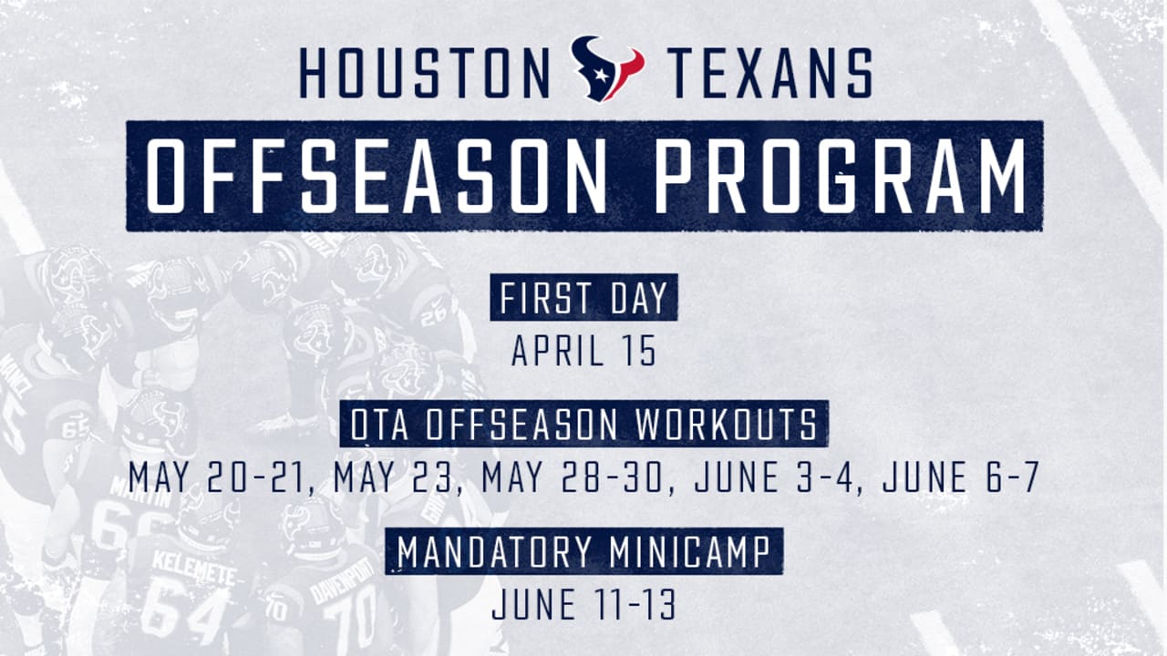 Texans offseason dates announced