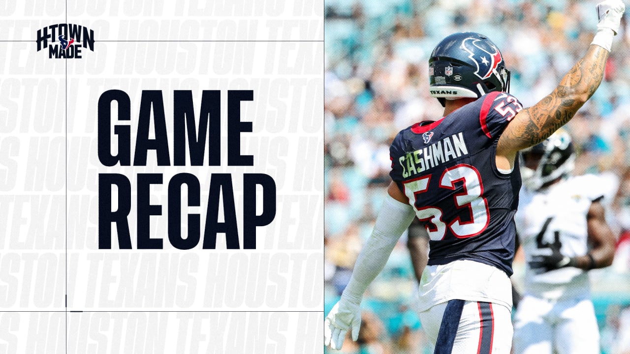 Game Recap: Texans defeat Jaguars 37-17 for first victory of the season