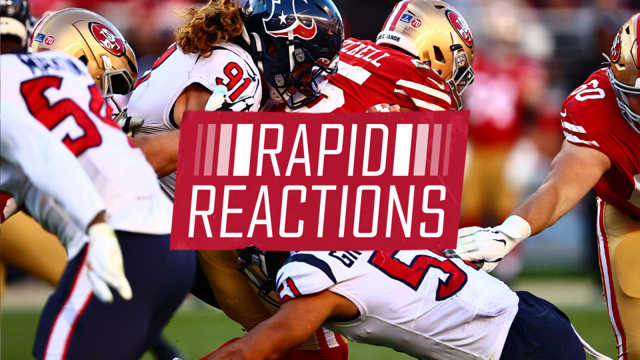 49ers, Texans react to Trey Lance's performance in second start