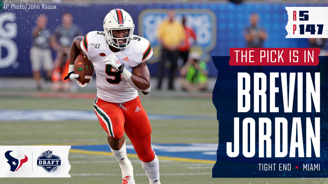 Brevin Jordan Drafted 147th Overall by the Houston Texans - State of The U