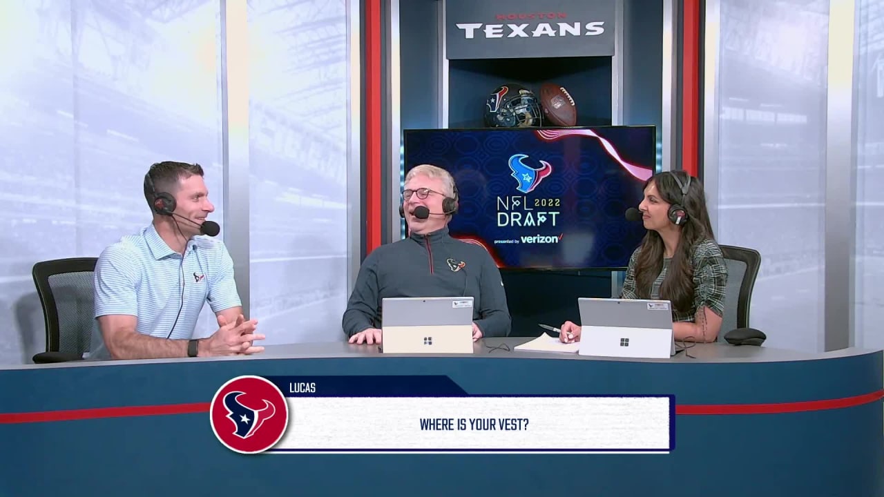 Nick Caserio + Lovie Smith react to the Houston Texans 2022 Draft