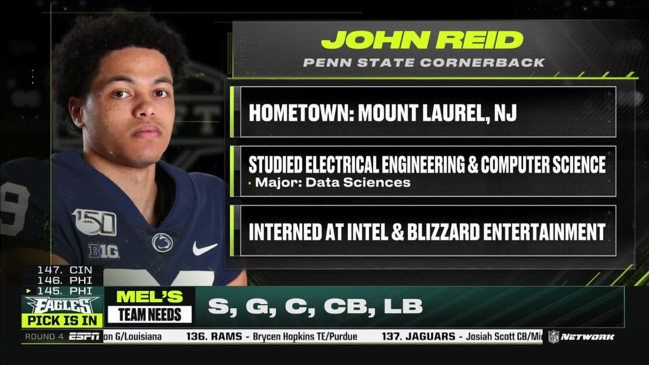 Nfl Draft Psu Cb John Reid No 141 Overall Pick