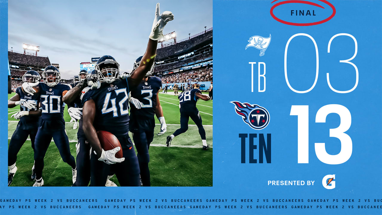 Titans-Buccaneers Postgame Notes