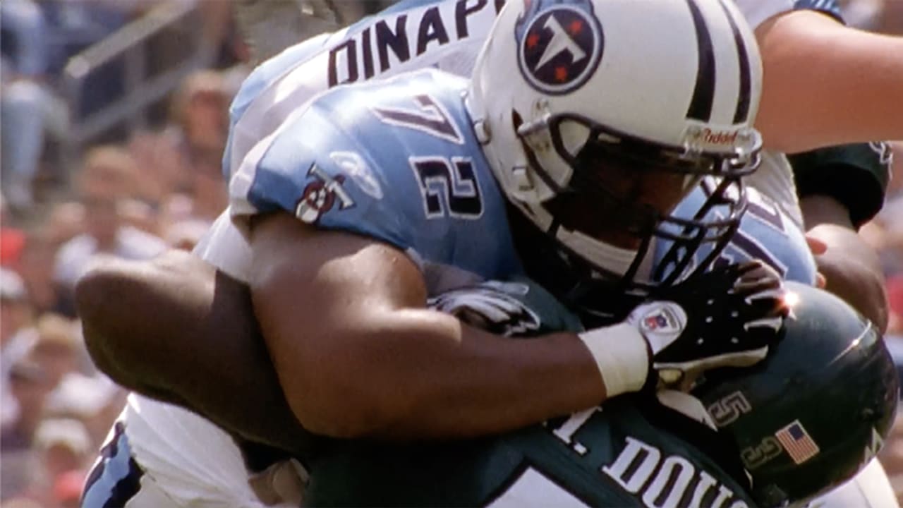 Tennessee Titans Samari Rolle knocks a pass out of the hands of