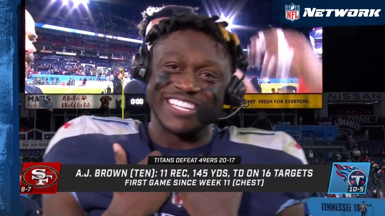 VIDEO: A.J. Brown revenge game vs Titans in full gear with 2 TDs