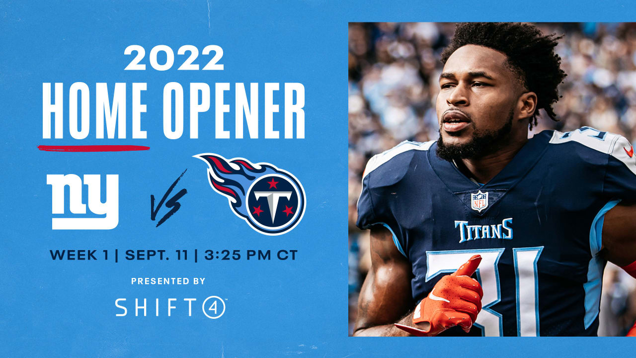 Titans to Kick Off 2022 Season vs New York Giants at Nissan Stadium