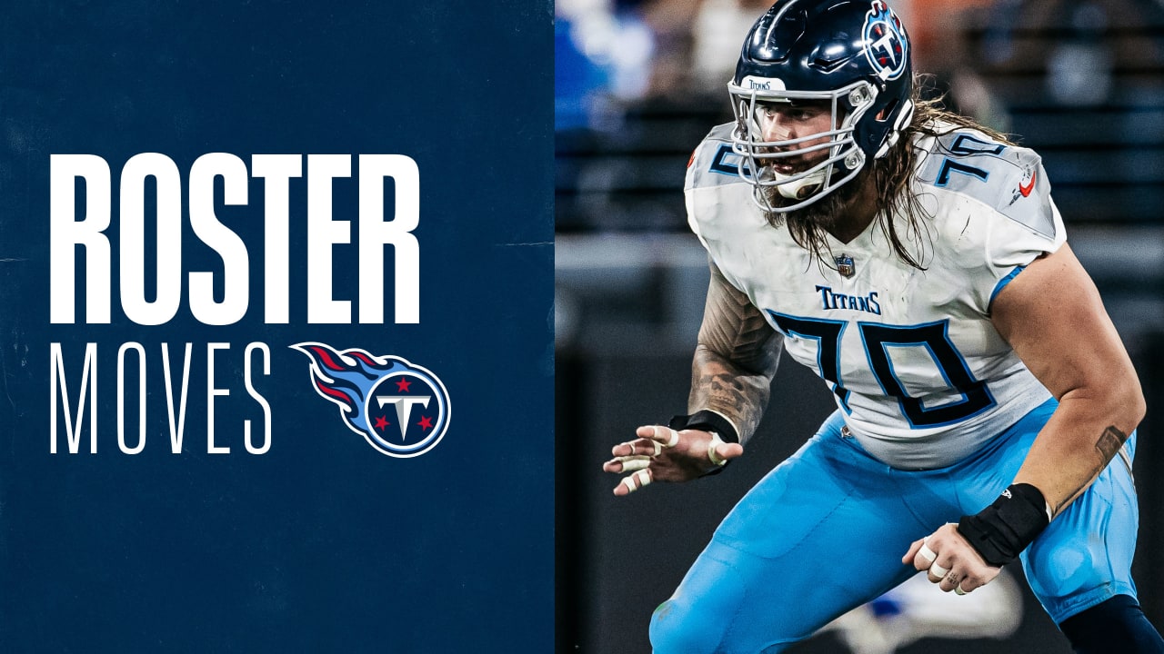 Roster Moves: Titans Promote OL Jordan Roos to the Team’s 53-Man Roster, Waive RB Julius Chestnut