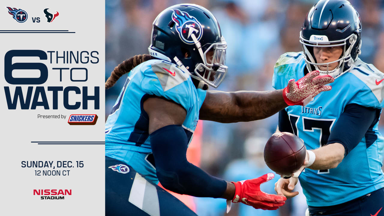 Six Things to Watch in Titans vs Texans on Sunday at Nissan Stadium