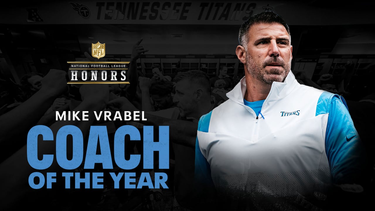 Titans HC Mike Vrabel Named AP 2021 NFL Coach of the Year at NFL Honors Before Super Bowl LVI