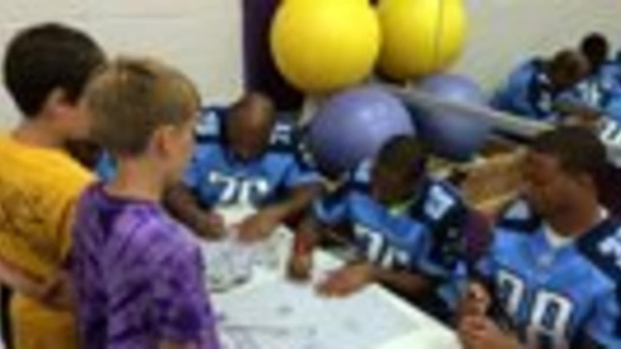 Titans Rookies Visit Academy's Youth Football Camp
