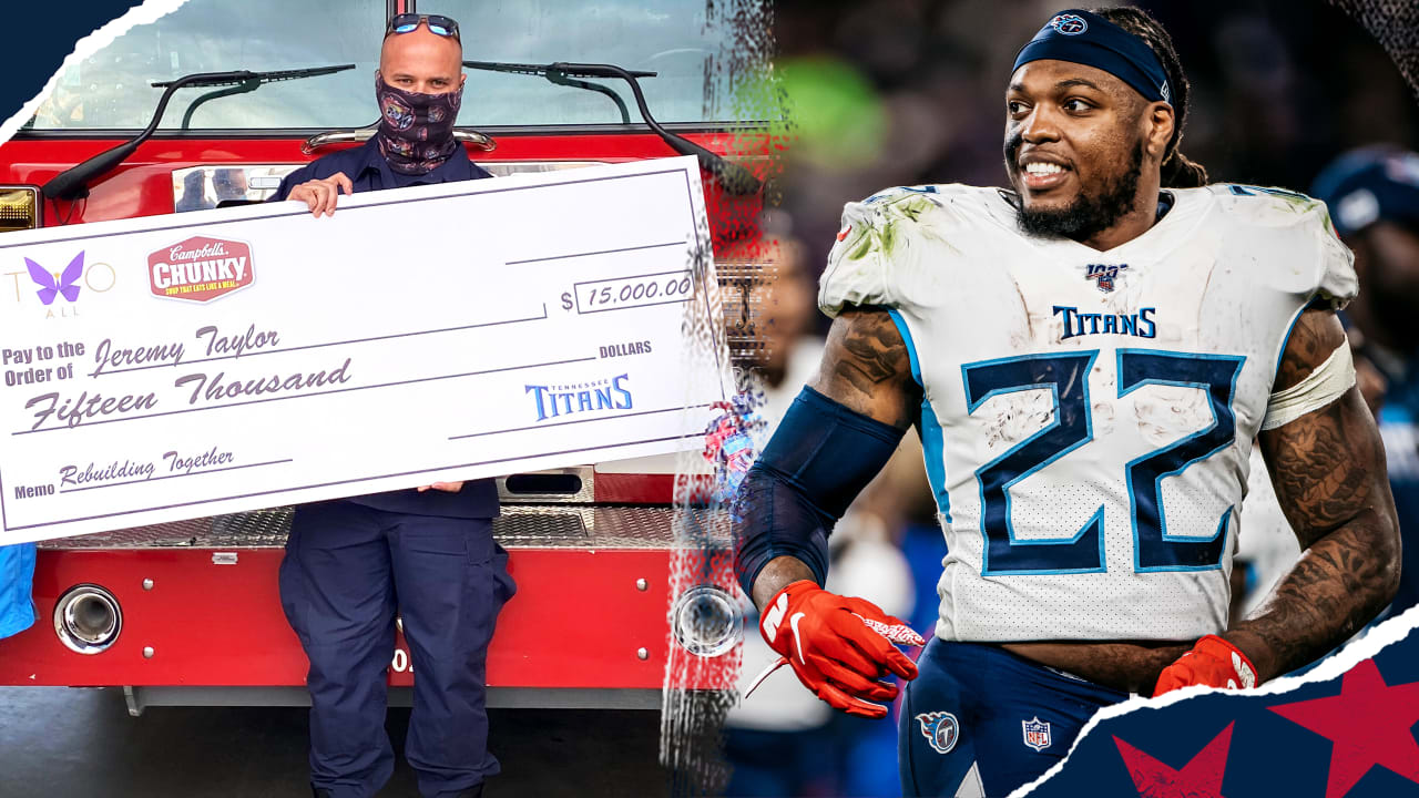 Titans' Derrick Henry comes to aid of firefighter who lost home