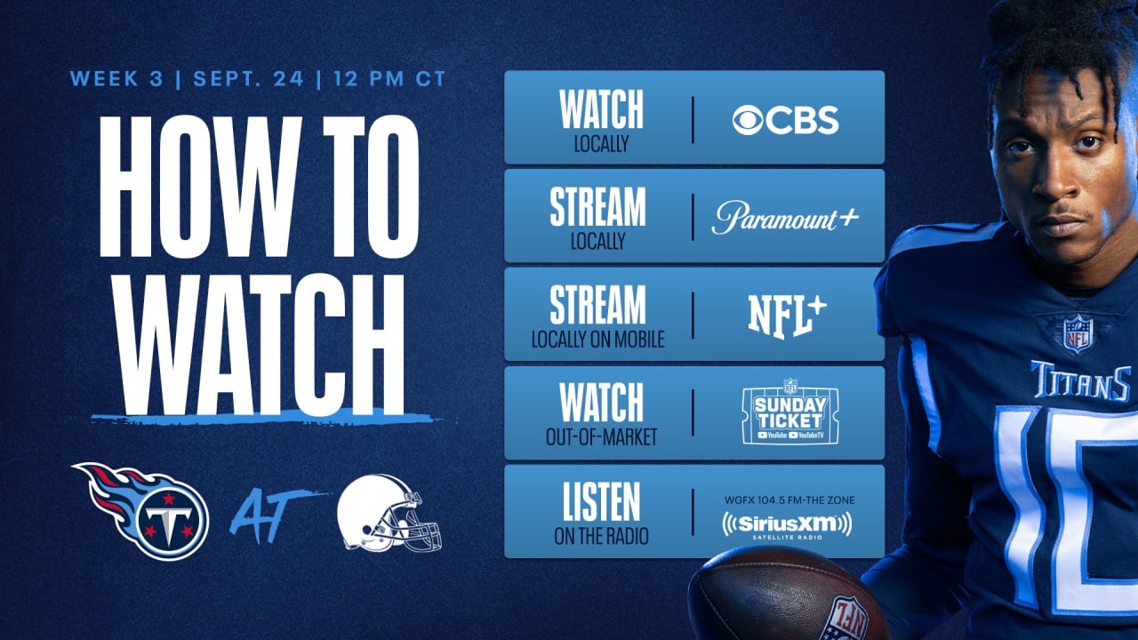 How to Stream the Browns vs. Titans Game Live - Week 3