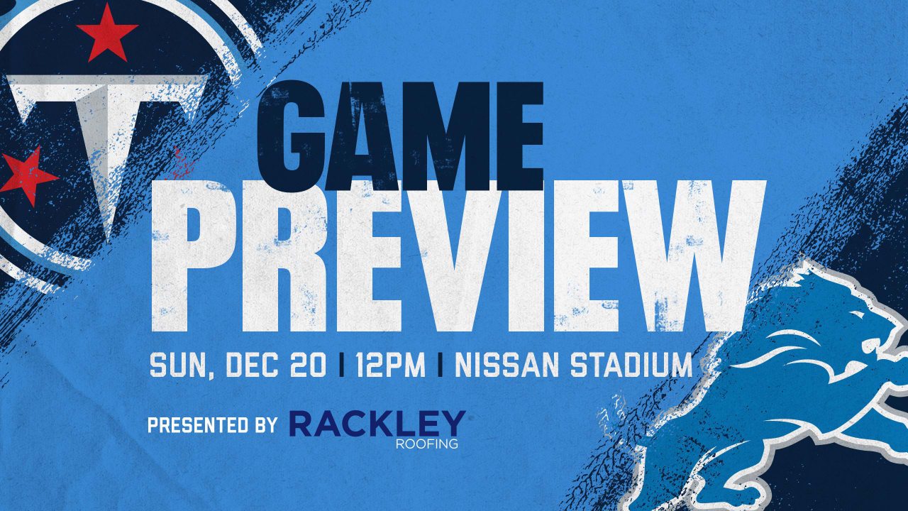 Titans Host Lions in Final Regular Season Home Game - Vimarsana News