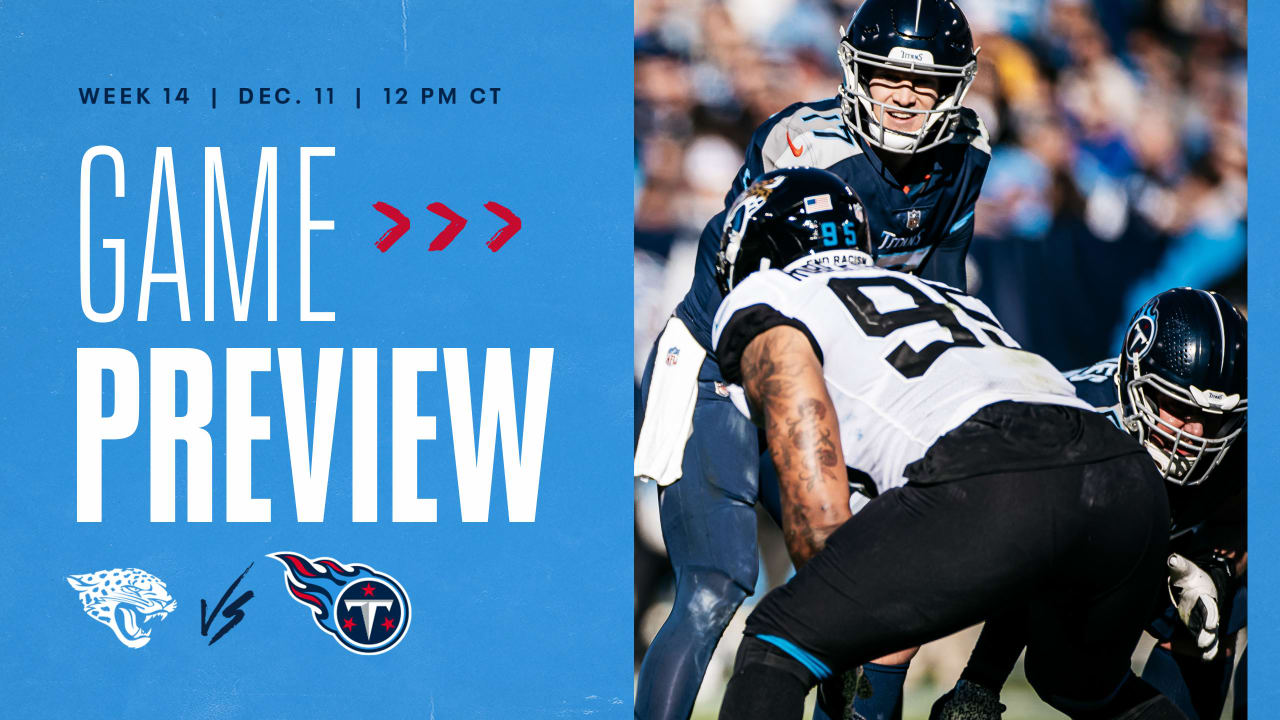 Game Preview Titans Host Jaguars in AFC South Battle