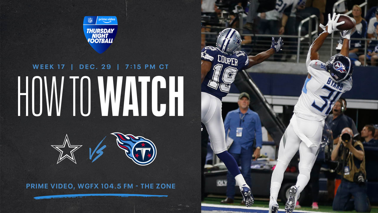 What time is the NFL game tonight? TV schedule, channel for Cowboys vs.  Titans in Week 17