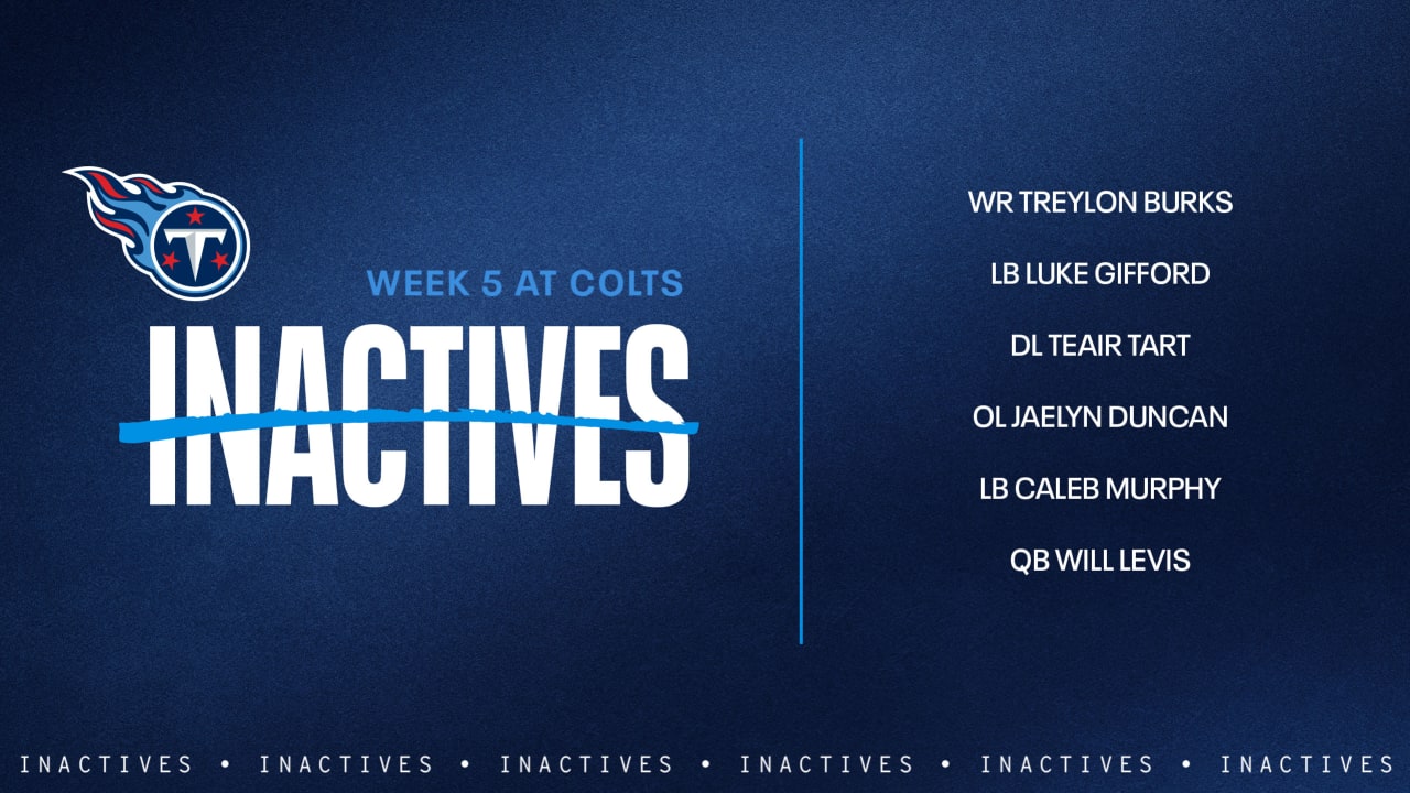 Indianapolis Colts vs. Denver Broncos: Inactive players for Week 5