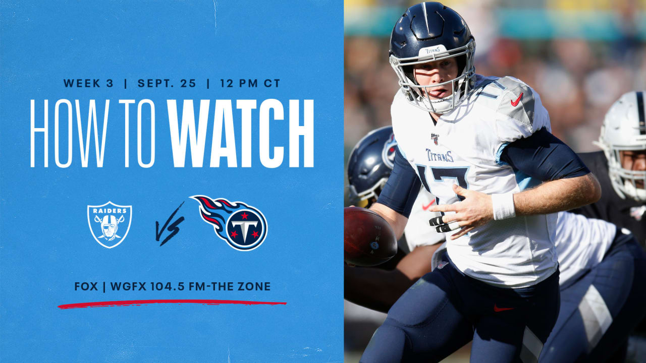 Tennessee Titans vs Las Vegas Raiders: How to Watch, Listen and