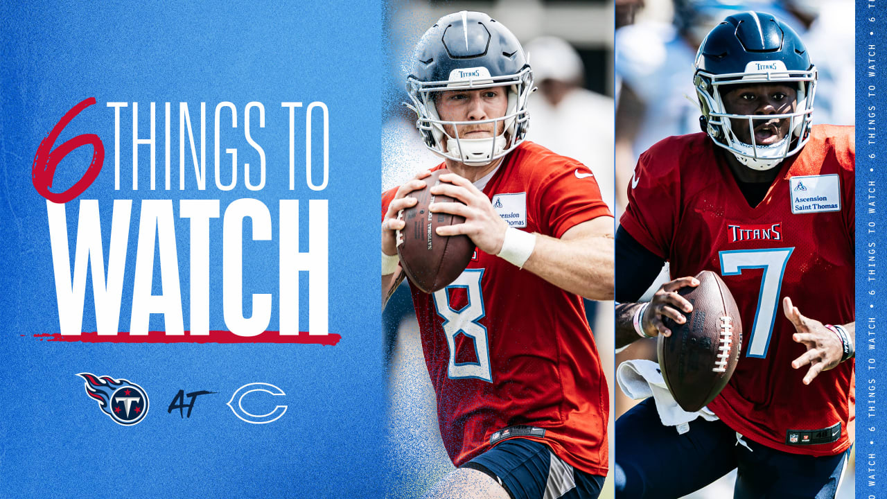 Six Things to Watch for the Titans in Saturday's Preseason Opener