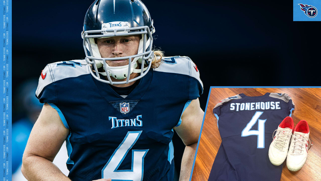 Titans Punter Ryan Stonehouse's Jersey and Cleats Headed to the