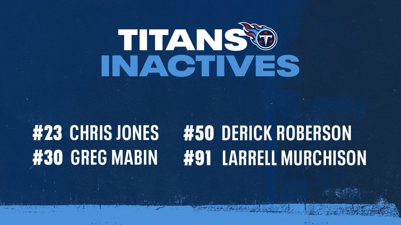 Game Inactives | Week 17 Titans Vs Dolphins