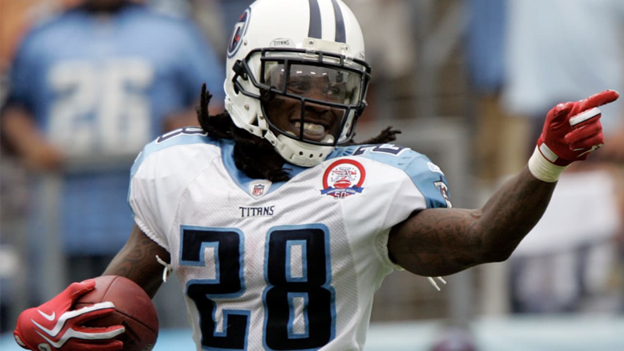 Tennessee Titans running back Chris Johnson walks off the field after their  game against the Seahawks at Qwest Field in Seattle on January 3, 2010.  Johnson ran for 134 yards on 36