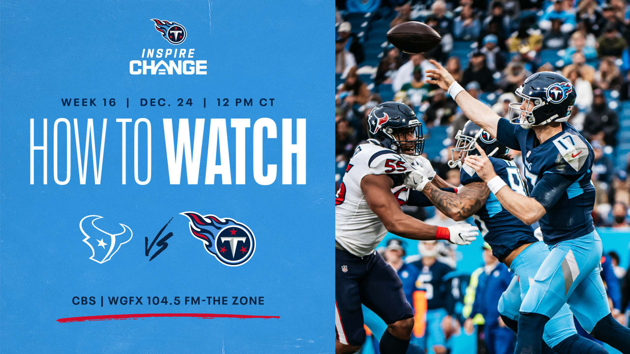 Houston Texans vs. Tennessee Titans: How to Watch, Listen and Live