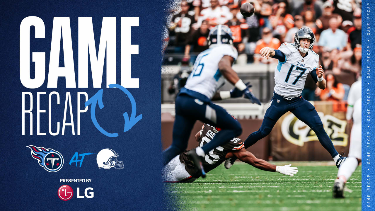 Titans Fall to Browns 27-3, Drop to 1-2 - Vimarsana News