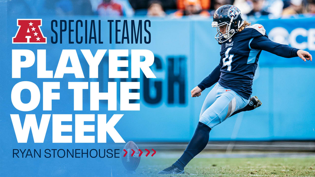 Titans Punter Ryan Stonehouse Named AFC Special Teams Player of
