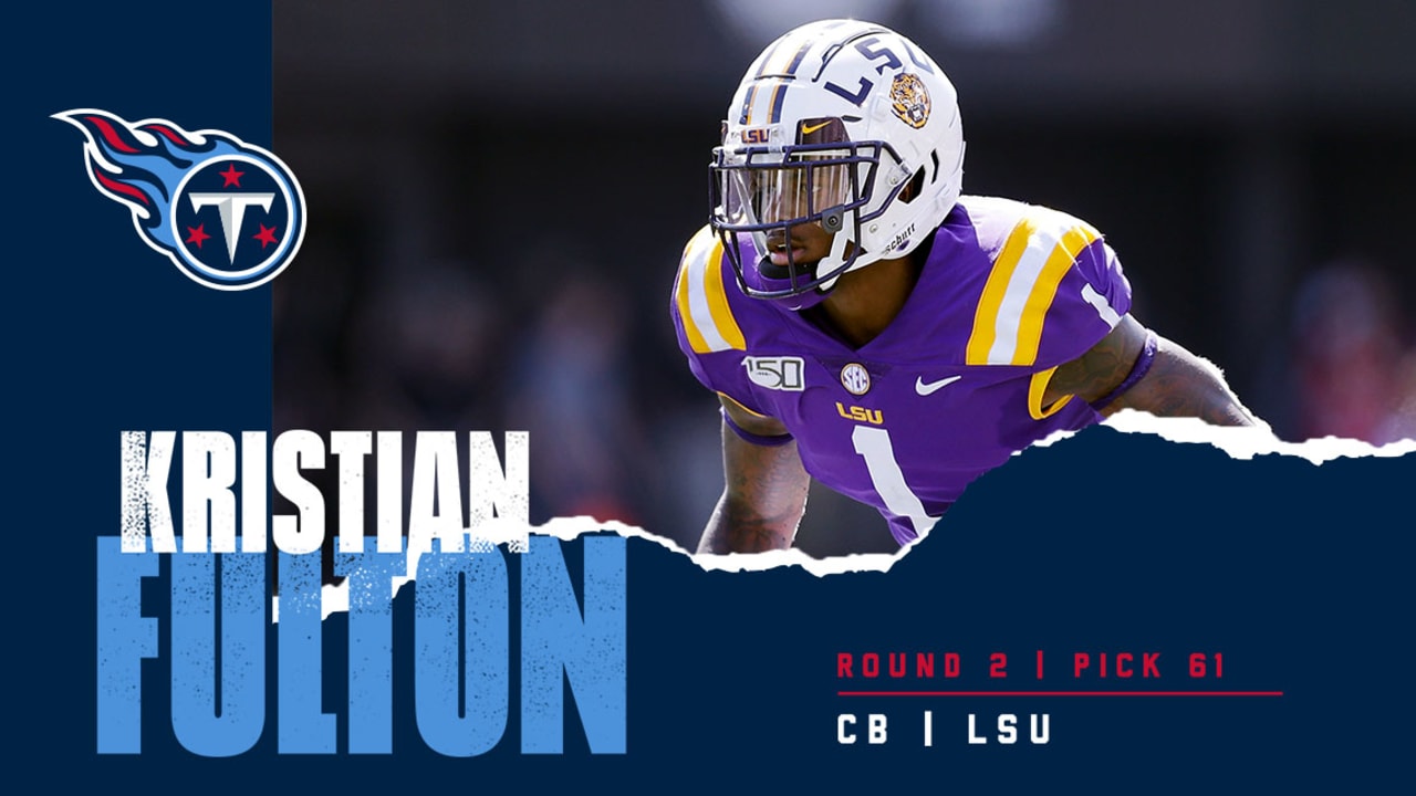 Titans Select LSU CB Kristian Fulton in Second Round of NFL Draft