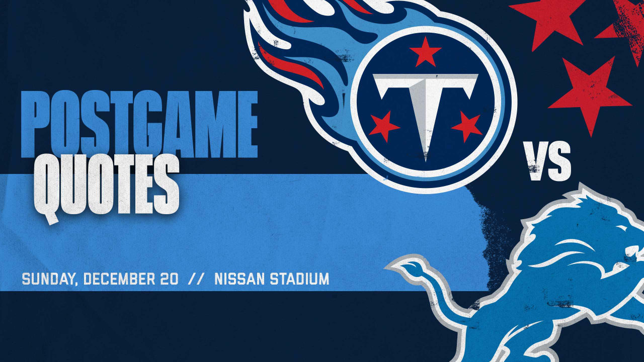 RECAP: Detroit Lions vs. Tennessee Titans, Sunday Dec. 20