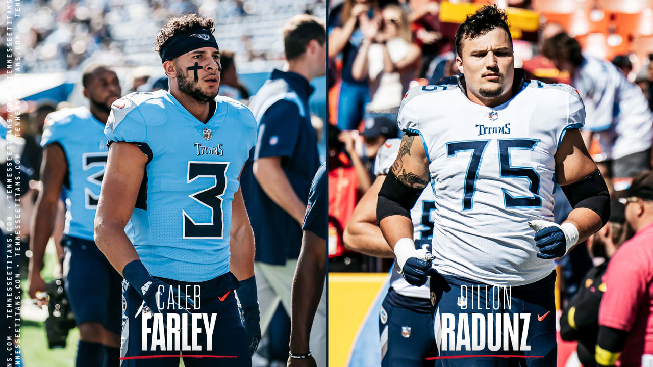 Tennessee Titans place Caleb Farley, Dillon Radunz on PUP list