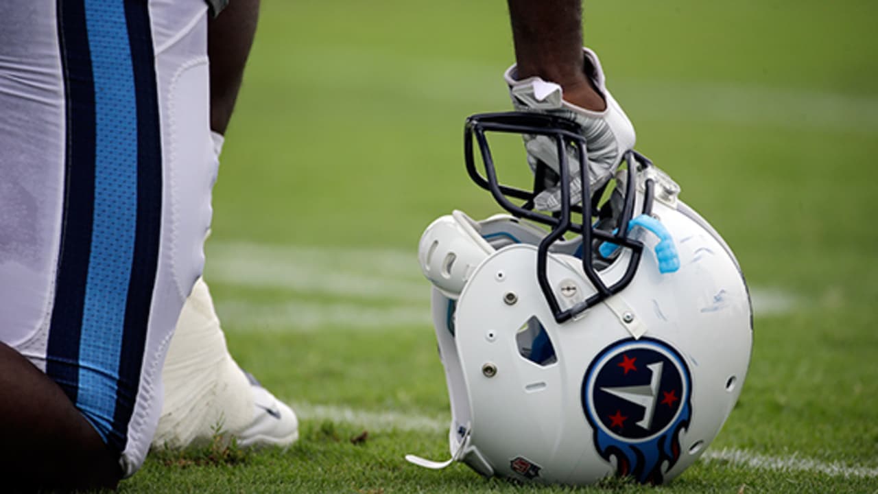 Josue Matias of the Tennessee Titans plays during a pre-season